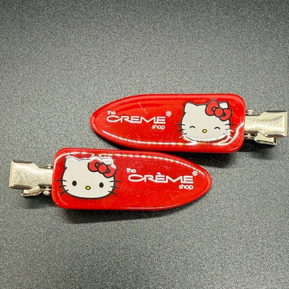 3/$15 The Crème Shop Red Hello Kitty Hair Clips